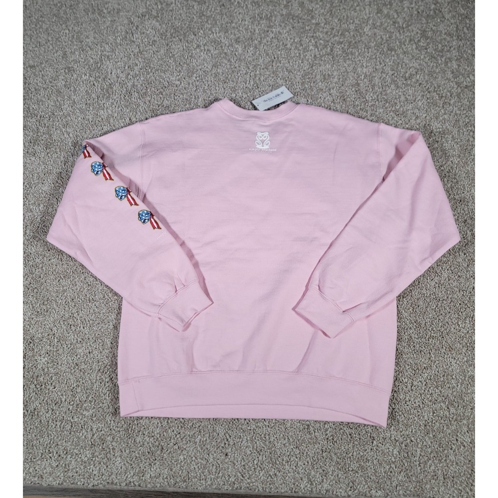 Simply Southern Sweatshirt Crewneck Sz M Pink Patriotic Bows USA 4TH of July NWT - Picture 3 of 14